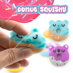 Mini Jouet Donut Fudge Classique en TPR, Jouet Mochi Extensible et à Presser, Jouet Éducatif de Décompression en Forme de Donut - Product Image 4