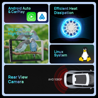 Lecteur MP5 pour voiture 2 Din 9/10 pouces F133 Linux System, autoradio universel, CarPlay sans fil, Android Auto, FM, BT, lecteur USB
