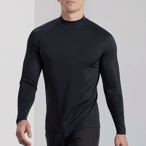 Polyester Spandex Manufacturers <b>Zip</b> up Fitness Running Plain Quick Dry Custom Long Sleeve Men Sports T-<b>Shirt</b> - Product Image 2