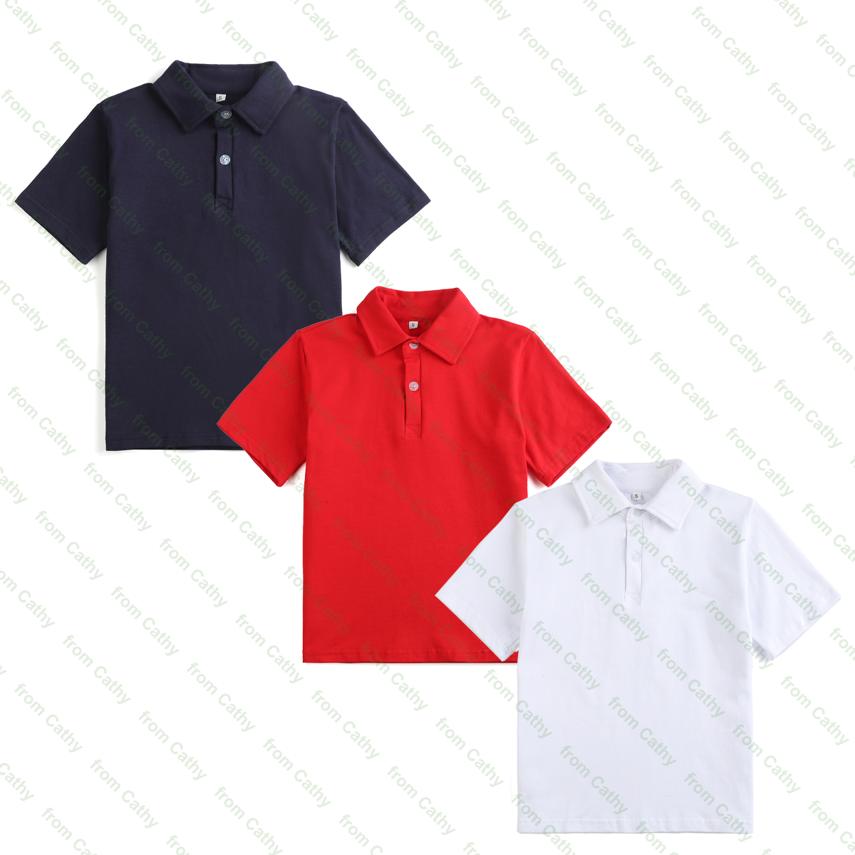 Short Sleeve Kids Boys T shirt 2 Buttons Knit Cotton Plain Daily Wear Shirt for Little Boy Summer Tee for Children Boys