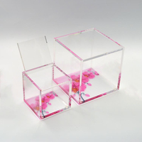 Boîte à dragées en plastique transparent acrylique pour mariage, petite boîte de rangement pour bonbons, cadeau de fête