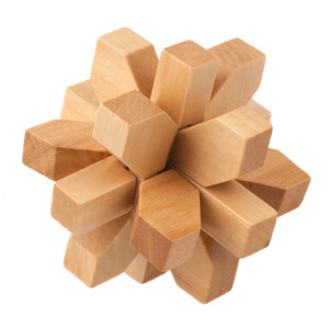 Puzzles en bois carrés à emboîter, jeux de réflexion tactiles, jouets éducatifs DIY pour enfants de 5 à 7 ans et adultes - Product Image 4