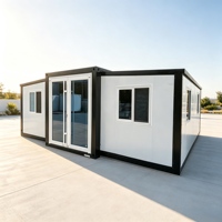 Maison conteneur extensible Shinestone, design à double aile, bâtiment modulaire préfabriqué portable, maison habitable écoénergétique