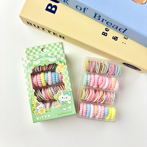 Lindas ligas para el cabello de colores dulces para niños, accesorios para el cabello de alta elasticidad y duraderos para bebés y niñas. - Product Image 4