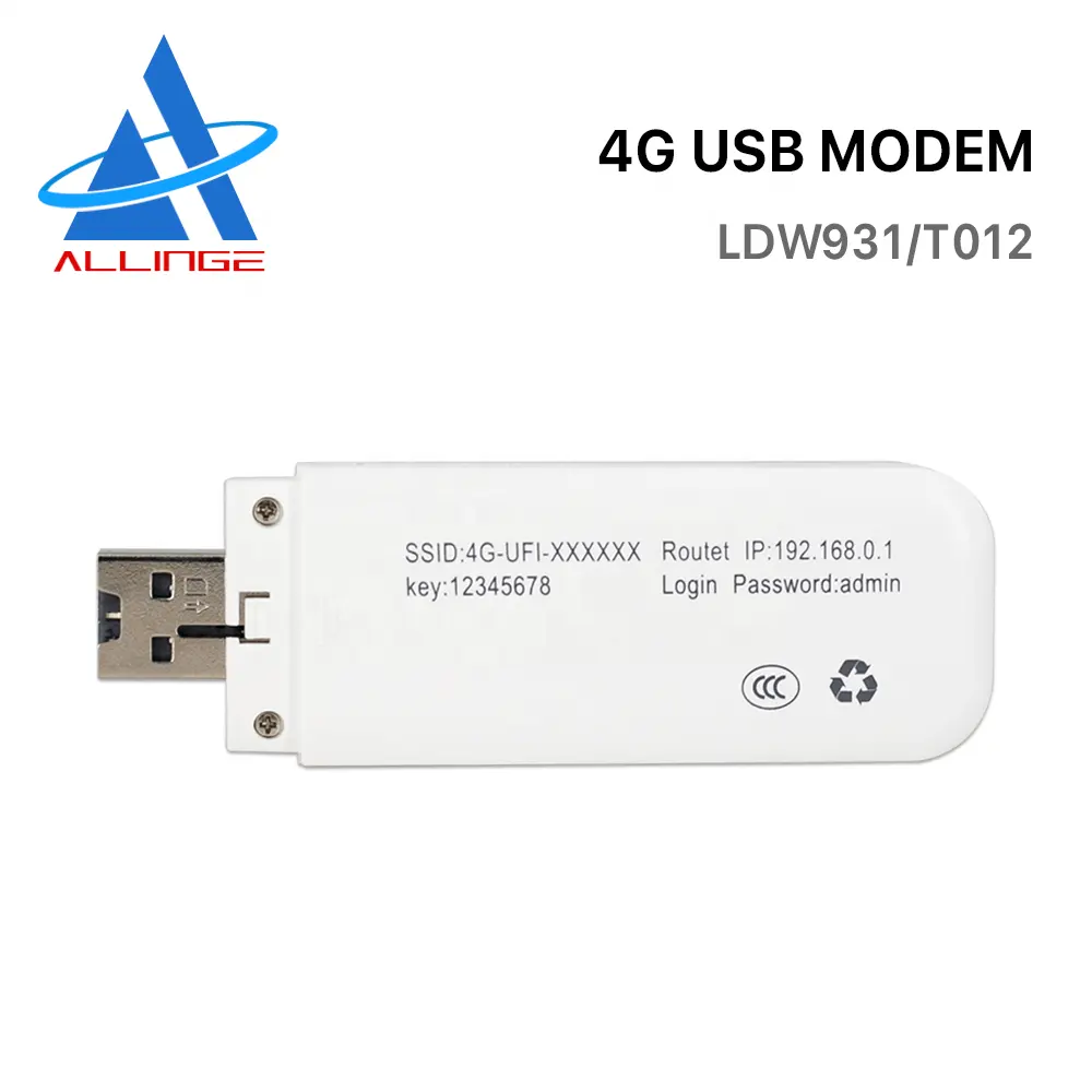 ALLINGE MIN123 LDW931 T012 4G Wifi نقطة ساخنة 4G LTE مودم Usb راوتر واي فاي مع بطاقة Sim