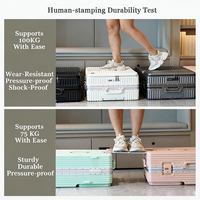 Valise à ouverture frontale en aluminium de grande capacité, ultra-légère, avec serrure à code et porte-gobelet, idéale pour les voyages d'affaires et les trajets quotidiens