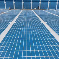 Carrelage de piscine professionnel en céramique émaillée bleu ciel et cobalt 240x115mm pour la sécurité des bords de piscine