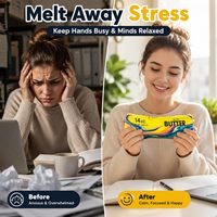 Grand Squishy Beurre de 24 cm, Jouet Anti-Stress à Rebond Lent et Doux, Bâtonnet Sensoriel en Forme de Beurre pour le Bureau, la Salle de Classe et les Voyages