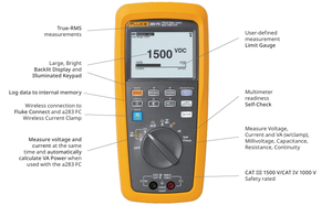 Multímetro Digital Solar Original Mt-F Luke 283 III 1500V FLUKE-283 FC/APAC True-RMS con Autocomprobación y Probador DMM Inalámbrico - Product Image 1