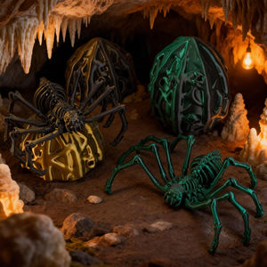 Vashine Matériaux PLA imprimés en 3D, respectueux de l'environnement, œufs d'araignée colorés, décoration d'araignée en <span class=keywords><strong>cristal</strong></span> flexible, collection pour enfants, jouets d'insectes - Product Image 1