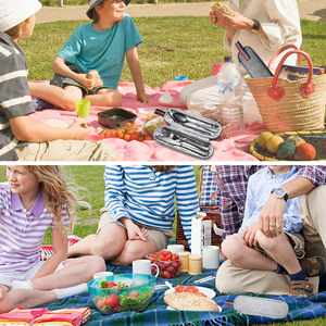 Hot Selling Reusable Camping Cutlery Stainless Steel Knife Spoon Fork Straw 9 Pcs <b>Black</b> Office Portable Flatware Set - Product Image 6