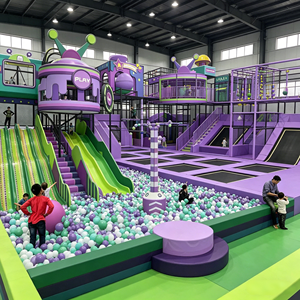 Château de jeu doux de luxe aux couleurs pastel personnalisées avec piscine à balles et éclairage néon pour café pour enfants et aire de jeux <span class=keywords><strong>boutique</strong></span>, idéal pour les photos Instagram - Product Image 2