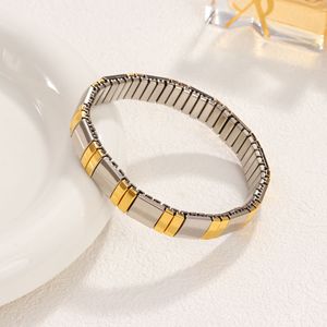 Bracelet transfrontalier pour filles, bracelet élastique en acier inoxydable haut de gamme, ne se décolore pas, bijoux populaires. - Product Image 3