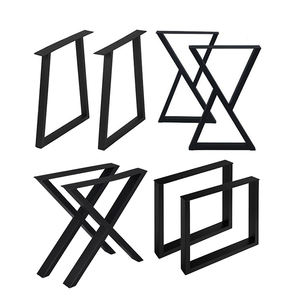 الثقيلة دعم الأجهزة المعدنية X على شكل أنبوب مربع مكتب عمل إطار الجدول الساقين قاعدة ل غرفة مكتب المنزل - Product Image 1