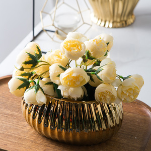 Maceta Moderna de Cerámica para Piso, Galvanizada en Oro, Capacidad de 1-3L, No se Deforma Fácilmente, para Suculentas, Orquídeas y Plantas de Interior - Product Image 2