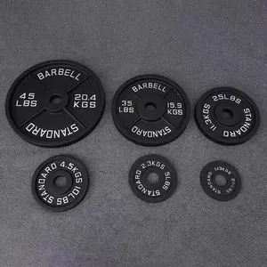 健身房磅重板标准磅重板铸铁杠铃板