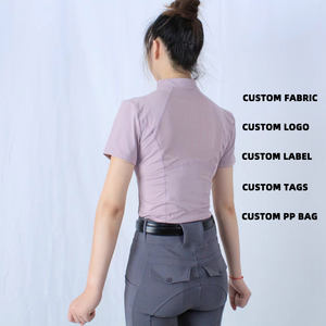 Casque d'équitation unique ARLAN pour femme, chemise polo d'équitation à manches courtes, vêtements d'équitation - Product Image 2