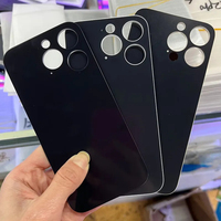 Coque arrière en verre avec grand trou pour iPhone XR Xs XsMax 11 12 13pro, coque arrière pour 13 Pro 14Pro 15 Plus, boîtier de téléphone portable