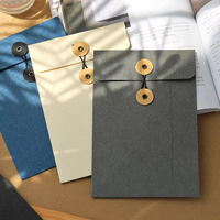 Enveloppe personnalisée avec logo bouton Emballage de documents Cartes-cadeaux Merci Enveloppe en papier kraft avec ficelle