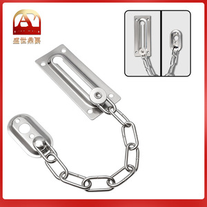 Cerradura de seguridad para puerta con cadena antirrobo, acero laminado en frío niquelado, fácil instalación, uso en interiores - Product Image 4