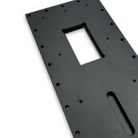 Pièces usinées CNC en acier inoxydable anodisé noir, service personnalisé, coque de commutateur tactile argentée, panneau de commutateur simple