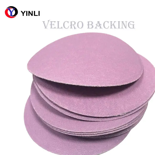 5 "grano 80 púrpura de abrasivos lijado disco de papel