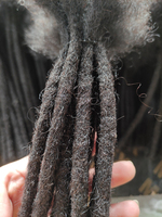 En stock 100% cheveux humains non traités, faits à la main, tresse au crochet, homme noir femme afro, 10 mèches par paquet, extension dreadlock