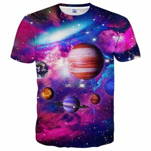 T-Shirt sportiva estiva stile Casual Unisex oversize Top T-Shirt 2023 nuova da <span class=keywords><strong>uomo</strong></span> con stampa 3D spaziale astronauta a manica corta personalizzata Unisex - Product Image 2