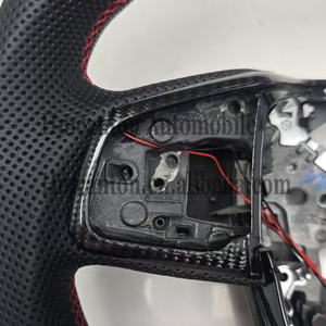Volant de direction en cuir perforé en fibre de carbone le plus populaire avec LED pour Toyota Corolla - Product Image 5