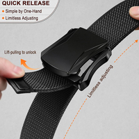 Ceinture tactique extensible en nylon pour hommes, durable, résistante à l'usure, réglable, pour l'entraînement, la randonnée, la chasse, les activités de plein air