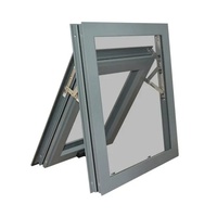 Ventana Moderna de Aluminio con Toldo Superior, Doble Acristalamiento Templado, Impermeable, Insonorizada, para Exteriores, Villas, Casas, Hoteles, Edificios 5