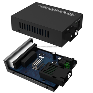 Transceptor de Fibra Óptica de 25KM, Conversor de Medios Ópticos 10/100Mbps, 4 Puertos RJ45, Conversor Transceptor de Puerto SC Monomodo - Product Image 2
