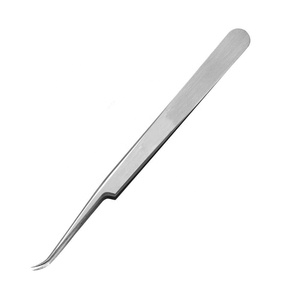 Pince à épiler en acier inoxydable antistatique de haute précision avec embouts en fibre Extensions de cils Outils de maquillage - Product Image 1