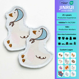 オリジナルブランドロゴバッジをデザインしましょう。服や帽子に。可愛いアニメ、高級織り刺繍ワッペン、低MOQ衣料ラベル。 - Product Image 3