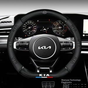 Funda de <span class=keywords><strong>Volante</strong></span> de Cuero Genuino para los Modelos K3 Sportage KX3 Niro KX5 X-Pace K4 <span class=keywords><strong>Rio</strong></span> y K5. - Product Image 2