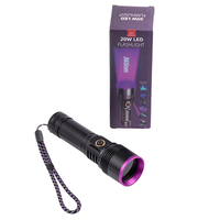 Lampe torche UV LED rechargeable 20W 365NM pour test de protection UV des verres de lunettes, détection de gemmes et de devises