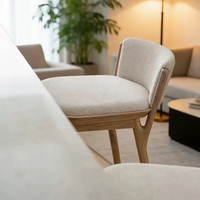Tabourets de bar en bois massif de style scandinave, modernes et simples, pour usage domestique, tabourets hauts, design de dossier de luxe léger, usage commercial