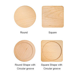 WanuoCraft, venta al por mayor, posavasos de madera de pino y nogal de haya, almohadillas aislantes y portavasos para té y café, alfombrillas y almohadillas de madera - Product Image 3