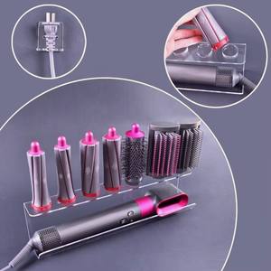 Soporte de almacenamiento de hierro para rizar <span class=keywords><strong>Airwrap</strong></span>, soporte de montaje en pared de acrílico completo, estante organizador de baño para el hogar, estantes de exhibición - Product Image 1