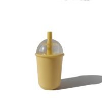 Tube de baume à lèvres de conception de fruits mignons de taille personnalisée mini conteneur de baume à lèvres de boisson glacée de beauté pour des enfants