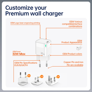 Dual Port xách tay Sạc Nhanh 20W-65W Điện thoại di động thông minh <span class=keywords><strong>USB</strong></span> tường sạc với EU cắm cho du lịch - Product Image 5