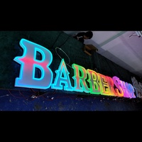 Enseigne lumineuse LED numérique 3D, lumière RVB, bande, logo rétroéclairé, bureau, magasin de détail, décoration extérieure, fabriqué en aluminium
