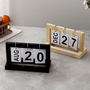 Calendrier de bureau perpétuel en bois Mystic Arts pour la décoration de la maison ou du bureau, idéal comme cadeau - Product Image 4
