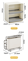 Égouttoir à vaisselle double couche en acier au carbone OEM avec porte et plateau de drainage, organisateur de comptoir de cuisine, vente en gros