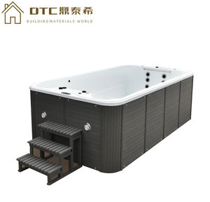 Spa de jardin <span class=keywords><strong>jacuzzi</strong></span> au design innovant, baignoires spa à remous avec trop-plein, bain à remous extérieur de 3,9 m, spas et salles de sauna - Product Image 1