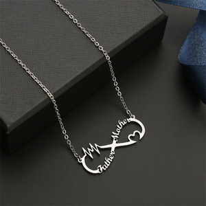 Collar de acero inoxidable dorado de 18k para mujer, cadena con letras del alfabeto, personalizable, para regalo, venta al por mayor, 2022 - Product Image 2