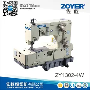 ZY1302-4W Zoyer बहु-सुई गूंथ डबल श्रृंखला सिलाई फ्लैट-बिस्तर एकल सिर सिलाई मशीन zig-zag