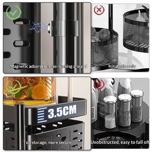 रसोई शेल्फ परत धातु के तार भंडारण बक्से को ढेर कर सकती है और रोलर्स के साथ रोलर्स के साथ घूमने वाले फल और सब्जी बास्केट - Product Image 3