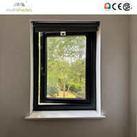 Fenêtre à battant en aluminium à rupture de pont thermique, triple vitrage, multi-panneaux, NFRC, pour maison passive, avec système de moustiquaire de sécurité