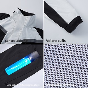 Men's Adult Single Full-Body Motorcycle Riding <strong>Raincoat</strong> and Pants Set Waterproof Storm-Level <strong>Nylon</strong> Material for Travel Hiking - Product Image 4